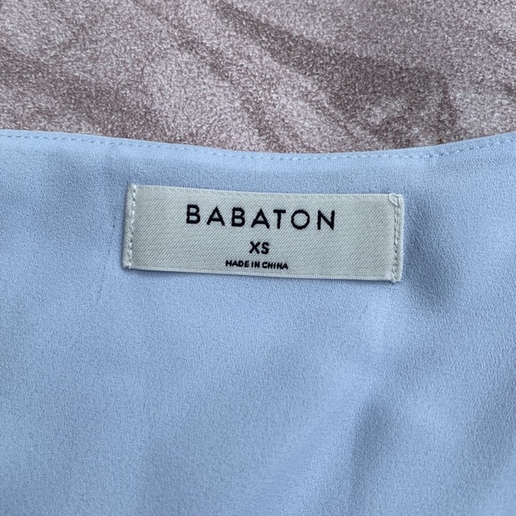 Aritzia Babaton Pastel Blue Murphy Long Office Sleeveless Top NWT - Picture 3 of 8